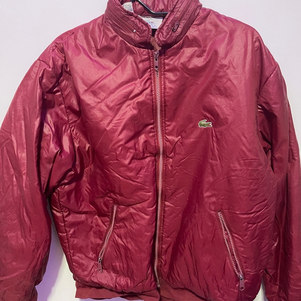 Vintage Maroon Lacoste Nylon Jacket